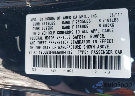 2018 Acura Tlx Tech A-Spec Pkgs from USA, damaged, VIN 19UUB2F68JA004135